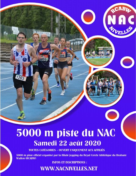 AFFICHE 5000 m NAC 2020